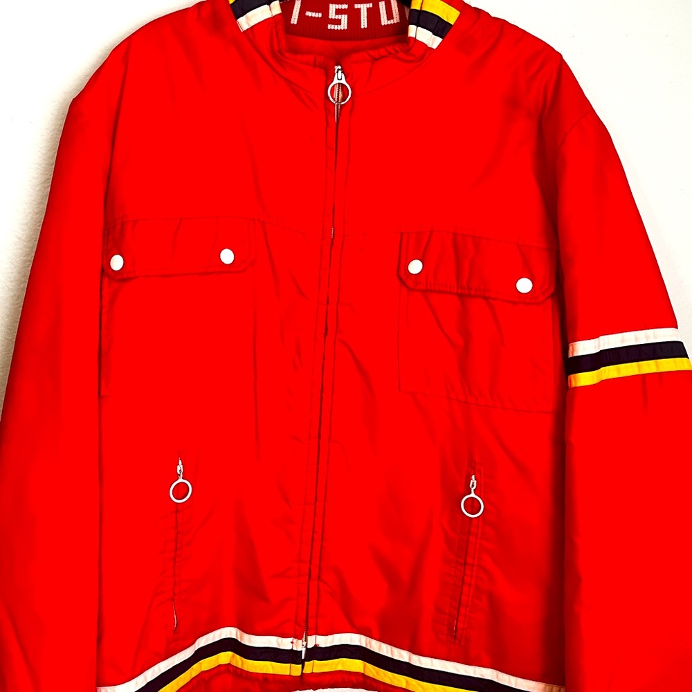 Incredibly Unique Pacific Trails “Ski Stuff” 1970’s Red Ski Jacket, Size L